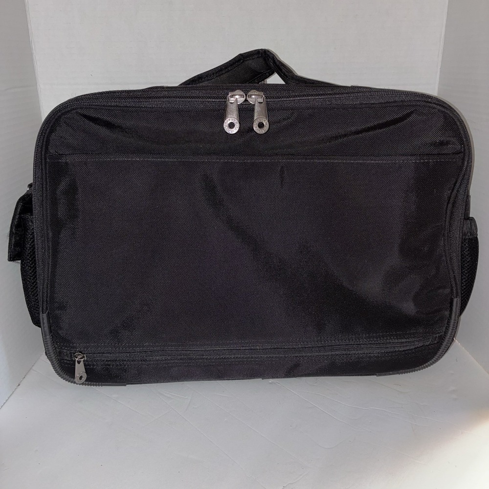 Vintage Black Nylon IBM Laptop Briefcase Messenger Bag - Picture 2 of 14